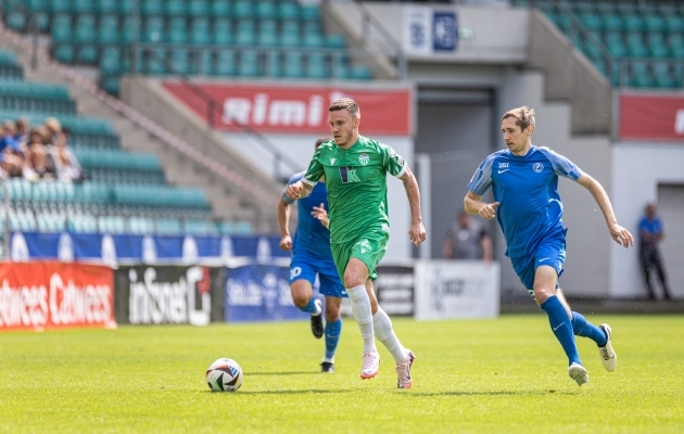 Levadia on sel hooajal Tammekat võitnud kaks korda, nüüd ootab ees kolmas mäng. Foto: Jana Pipar