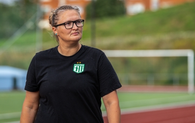 FC Flora peatreener Aleksandra Ševoldajeva. Foto: Katariina Peetson / jalgpall.ee