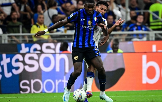 Marcus Thuram lõi Atalanta võrku kaks palli. Foto: Scanpix / Piero Cruciatti / AFP