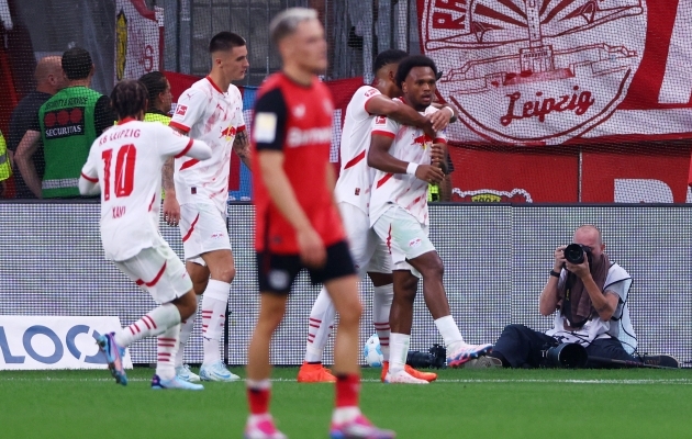 RB Leipzig lõpetas Leverkuseni Bayeri kaotuseta seeria. Foto: Scanpix / Thilo Schmülgen / Reuters