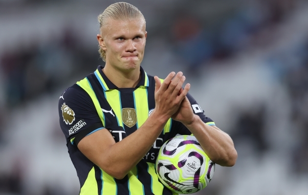 Manchester City ründaja Erling Haaland näib olevat peatamatus hoos. Foto: Scanpix / Paul Terry / CSM via ZUMA