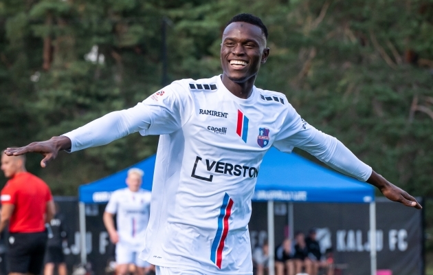 Paide Linnameeskond alistas võõrsil Nõmme Kalju 4:2, Abdoulie Ceesay säras kahe tabamusega. Foto: Liisi Troska / Jalgpall.ee