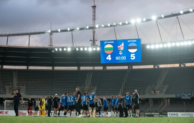 Eesti koondis võitis juunikuus Dariuse ja Girenase staadionil penaltitega Balti turniiri finaali. Foto: Liisi Troska / jalgpall.ee