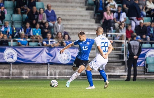 Eesti koondise ründaja Rauno Sappinen (nr. 15). Foto: Jana Pipar