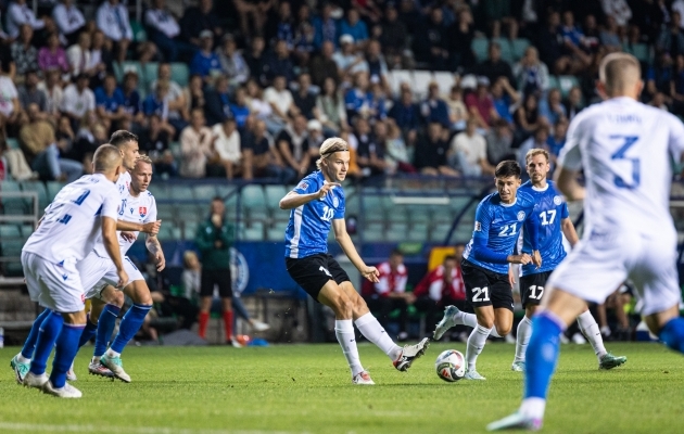 Eesti koondis alustas Rahvuste liigat 0:1 kaotusega Slovakkiale. Foto: Jana Pipar