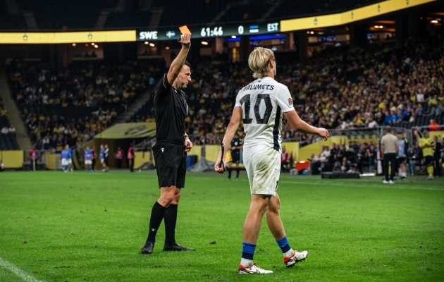 Eesti koondise poolkaitsja Kevor Palumets. Foto: Liisi Troska / jalgpall.ee