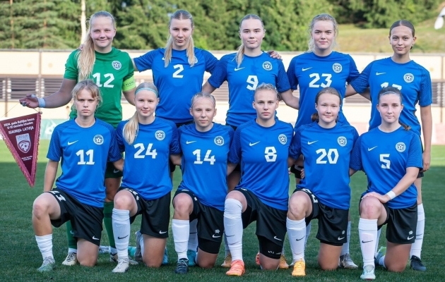 Eesti U19 koondis tegi Balti turniirile ilusa alguse. Foto: Liisi Troska / jalgpall.ee