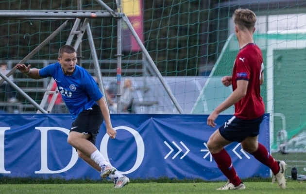 Eesti U19 kaotas Tšehhi eakaaslastele mõlemad mängud: esimese 1:2, teise 2:3. Foto: Katariina Peetosn / Jalgpall.ee