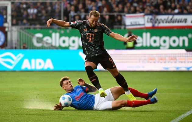 Harry Kane ja Müncheni Bayern olid Bundesliga uustulnukast Kielist mäekõrguselt üle. Foto: Gregor Fischer / DPA / Scanpix