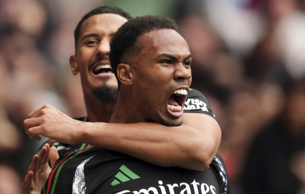 Gabriel Magalhaes lõi Põhja-Londoni derbis Arsenali võiduvärava. Foto: Scanpix / John Walton / PA via AP