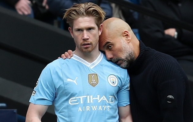 Mõttemängud või ongi päriselt pahasti? Pep Guardiola ei avaldanud Kevin De Bruyne tervislikku seisundit. Foto: Scanpix / David Blunsden / Actions Plus Sports via ZUMA Press Wire