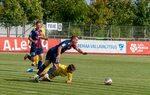 Paide ja Kuressaare kohtuvad sel hooajal viiendat korda. Neljast mängust neli on võitnud Paide. Foto: Allan Mehik