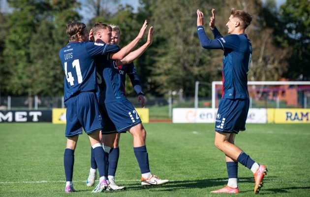 Oskar Hõim lõi Premium liiga karjääri esimese värava. Foto: Liisi Troska / jalgpall.ee