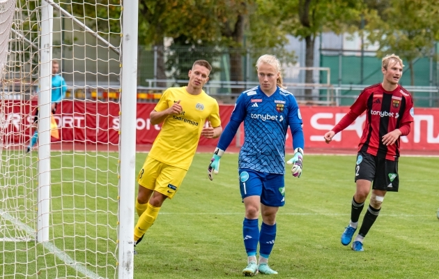 Kuressaare hankis Unitedi vastu võidulisa. Foto: Allan Mehik