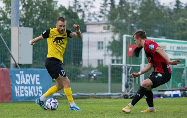 Nõmme Unitedi tänavuse hooaja üks kahest Premium liiga võidust tuli just Vapruse vastu. Foto: Katariina Peetson