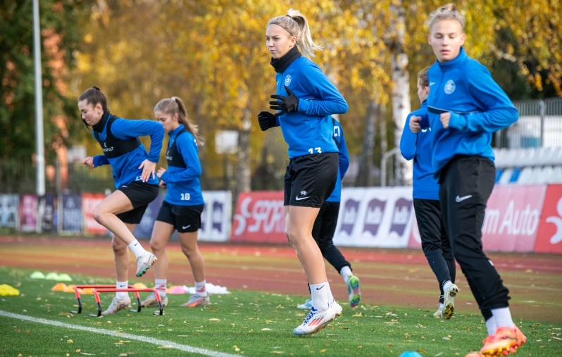 Eesti naiste koondis alustab Balti turniiri Leedu vastu. Foto: Liisi Troska / jalgpall.ee