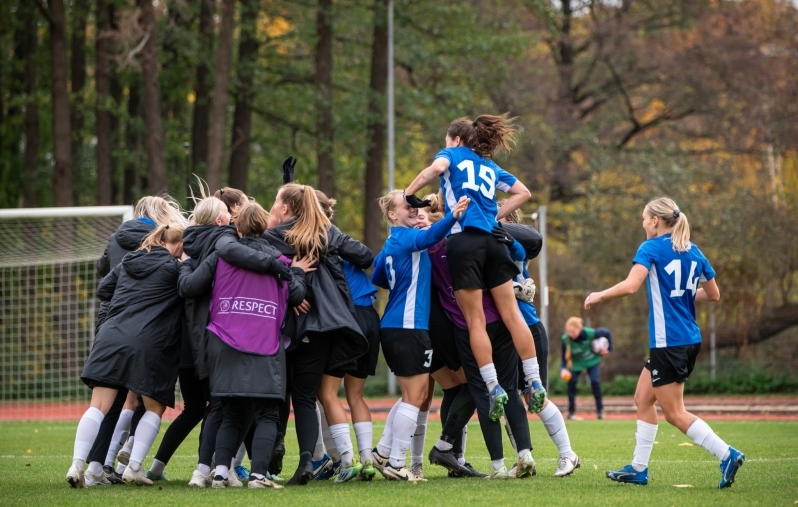 Tiitlikaitsja Eesti mängib Balti turniiri finaalis. Foto: Liisi Troska / jalgpall.ee