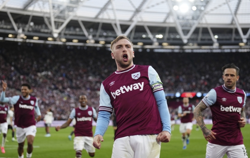 West Hami võiduvärava löönud Jarrod Bowen. Foto: Scanpix / John Walton / PA via AP