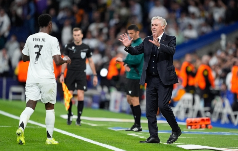 Ei Vinicius Junior ega Carlo Ancelotti osale täna õhtul Pariisis toimuval Ballon d’Ori galal. Foto: Oscar J. Barroso/AFP7 via ZUMA Press Wire/Scanpix