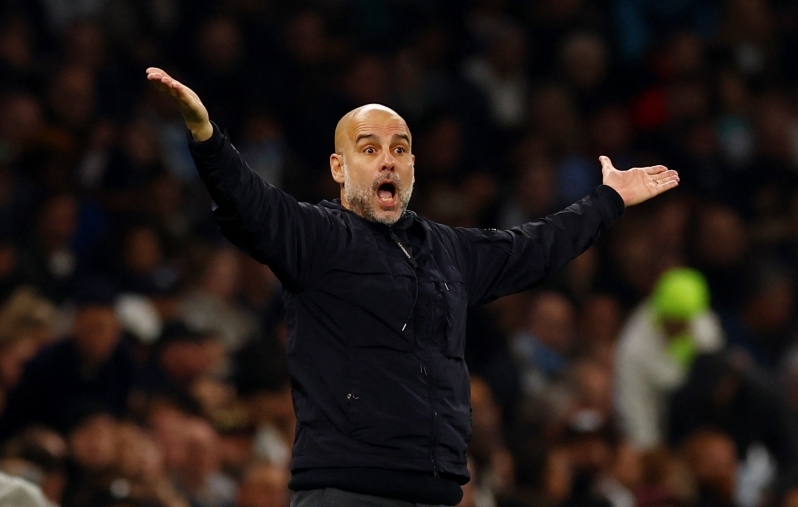 Manchester City peatreener Pep Guardiola. Foto: Scanpix / Matthew Childs / Action Images via Reuters