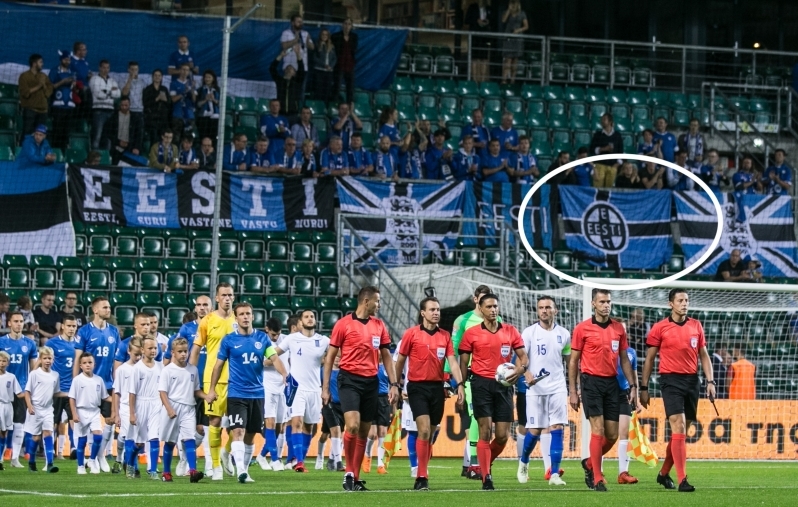 UEFA hindas ligi 10 aastat kasutusel olnud Eesti fännide lipu rassistlikuks või diskrimineerivaks