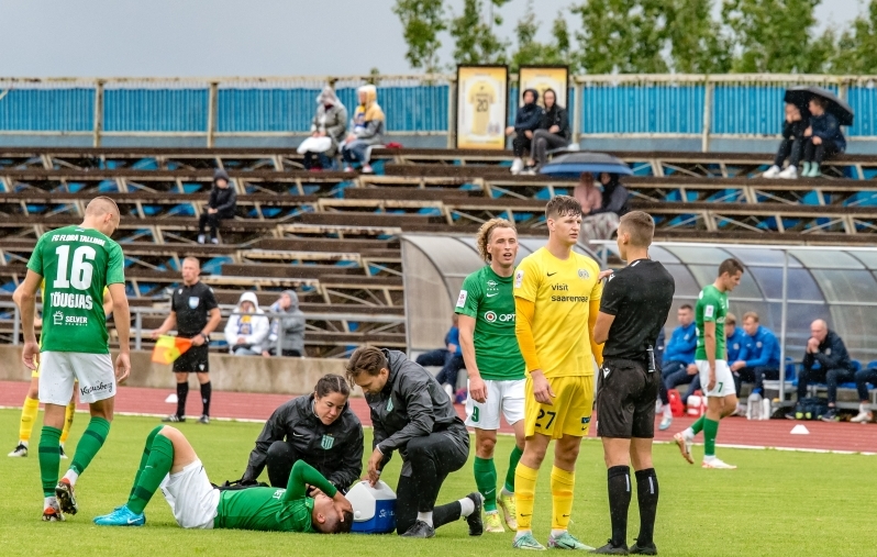 Kuressaare 14. septembri kodumängu Flora vastu vaatas kõige vähem publikut. Foto: Allan Mehik