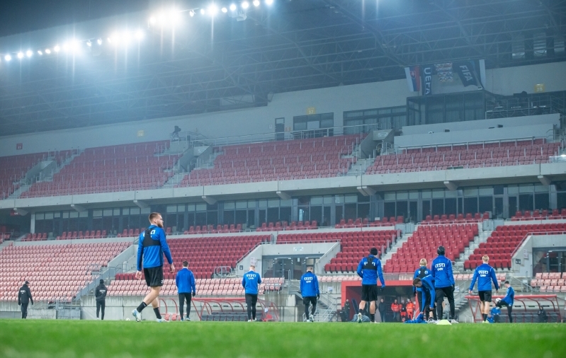 Trnava staadion võib mitmele Eesti koondislasele olla koht, kus end näidata. Foto: Liisi Troska / jalgpall.ee