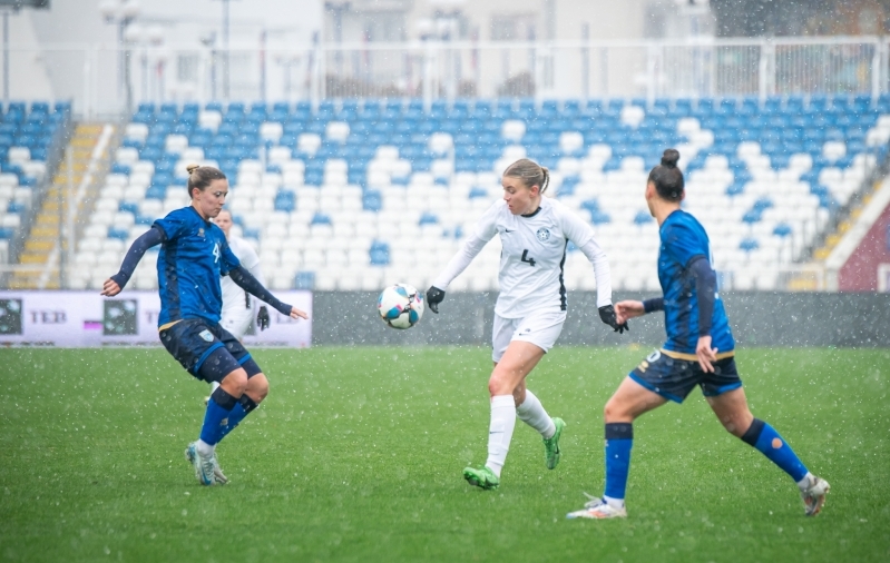 Debütant Liselle Palts tegi tubli esituse. Foto: Liisi Troska / jalgpall.ee