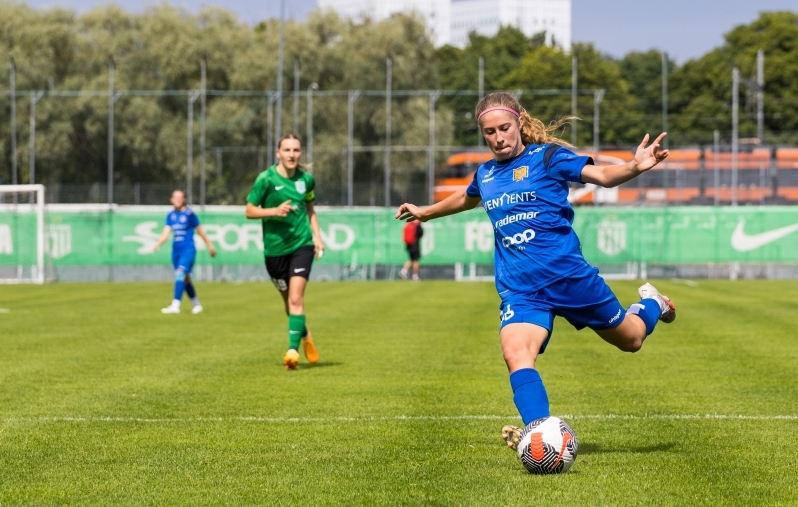 Anette Saleid peetakse meistriliiga kiireimaks mängijaks. Foto: Katariina Peetson / jalgpall.ee