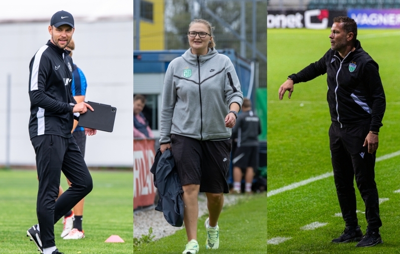 Jürgen Henn, Aleksandra Ševoldajeva ja Curro Torres. Fotod: Katariina Peetson / jalgpall.ee, Liisi Troska / jalgpall.ee