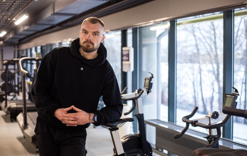 Hendrik Nälk A. Le Coq Arenal kehaliste võimete arendamise keskuses. Foto: Katariina Peetson / jalgpall.ee