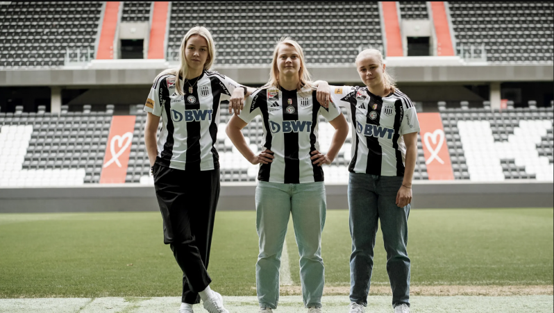 Kristina Teern, Siret Räämet ja Jaanika Volkov liitusid Linzi LASKiga. Foto: LASK koduleht