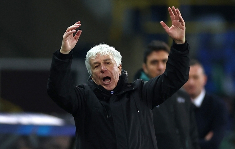 Gian Piero Gasperini ei jätnud eile oma pahameelt enda teada. Foto: Scanpix/Yves Herman/Reuters