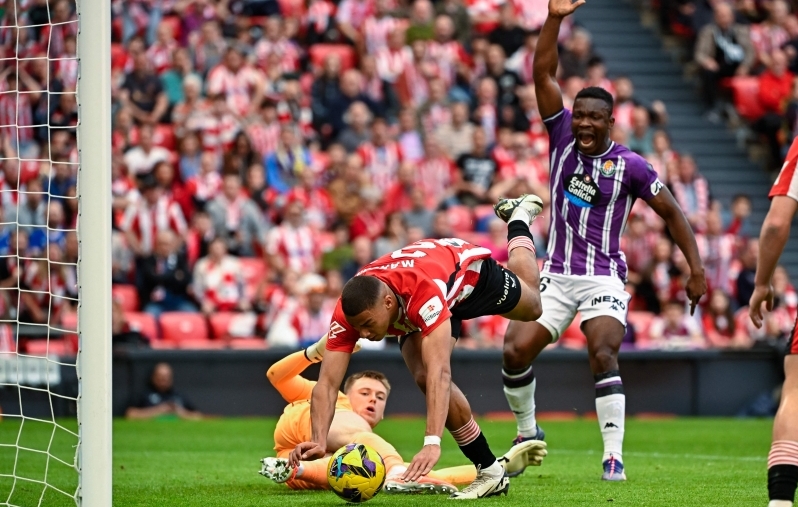 Real Valladolid lagunes võõrsil Athletic Bilbao vastu täielikult. Foto: Scanpix / Ander Gillena / AFP