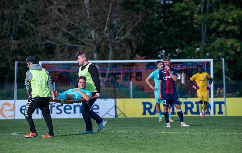 Joonas Soomre sai raske põlvevigastuse mullu septembris. Foto: Liisi Troska / jalgpall.ee