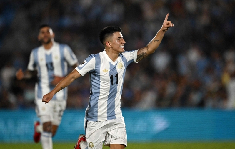 Thiago Almada viis Argentina võidule. Foto: Scanpix / Eitan Abramovich / AFP