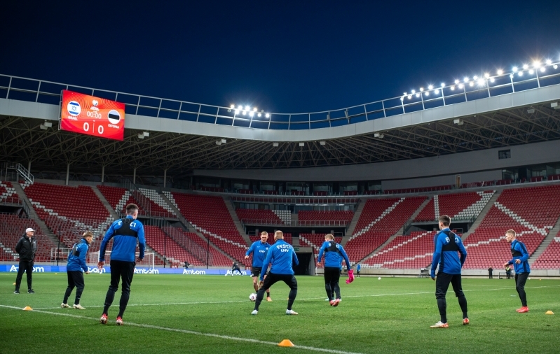 Eesti koondis alustab uut hooaega Debrecenis. Foto: Liisi Troska / jalgpall.ee