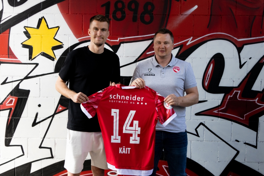 K&auml;it ja Thun s&otilde;lmisid mullu suvel kaheaastase lepingu. Foto: FC Thun