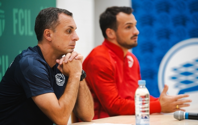 Iberia peatreener Levan Korgalidze ja väravakütt Iuri Tabatadze. Foto: Liisi Troska / jalgpall.ee