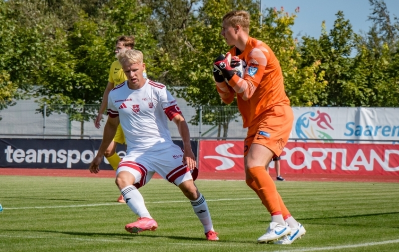 Harju kapten Andres Järve mängus Kuressaarega. Foto: Allan Mehik