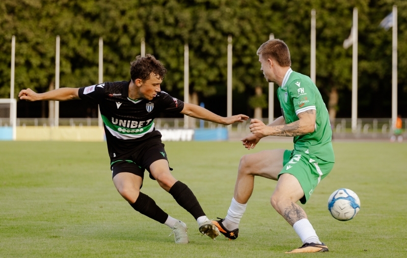 Michael Schjönning-Larsen valmistas Kalevi kaitsele kõvasti peavalu. Foto: Katariina Peetson / jalgpall.ee