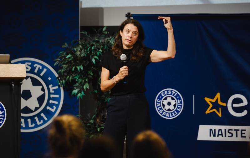 Skard selgitas värvikalt, miks läks Branni naiskond hästi lendu. Foto: Liisi Troska / jalgpall.ee