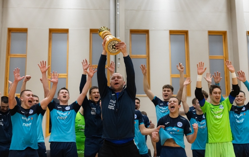 Sillamäe klubi võitis 2024. aastal saalijalgpalli Meistriliiga. Foto: Katariina Peetson / jalgpall.ee