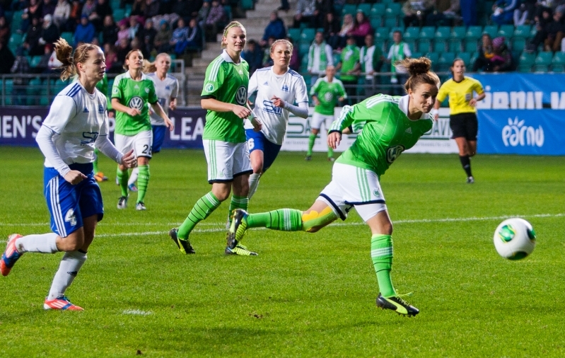 Pärnu JK sai Meistrite liigas madistada tiitlikaitsja Wolfsburgi vastu. Foto: Gertrud Alatare