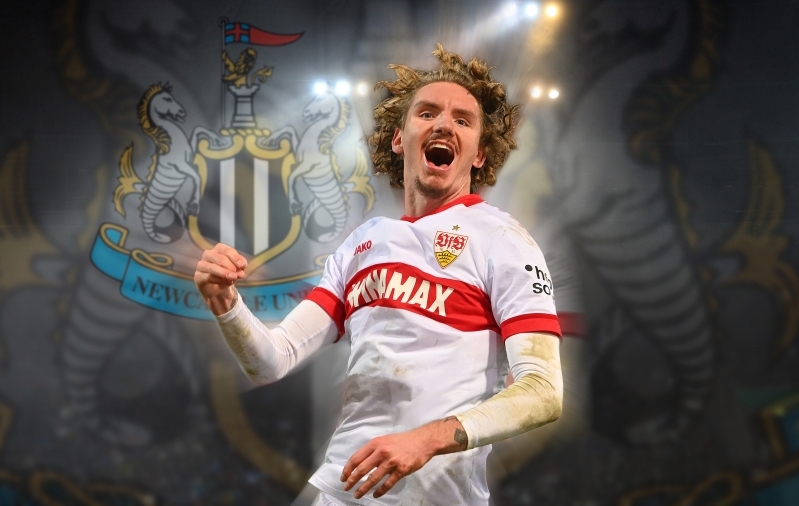 Nick Woltemade on teel Newcastle Unitedi ridadesse. Foto: Scanpix / Frank Hörmann / Sven Simon / Picture Alliance