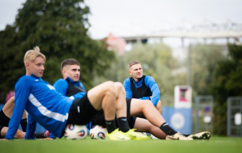 Saarma sai esimeses trennis natuke rahulikumalt võtta. Foto: Liisi Troska / jalgpall.ee