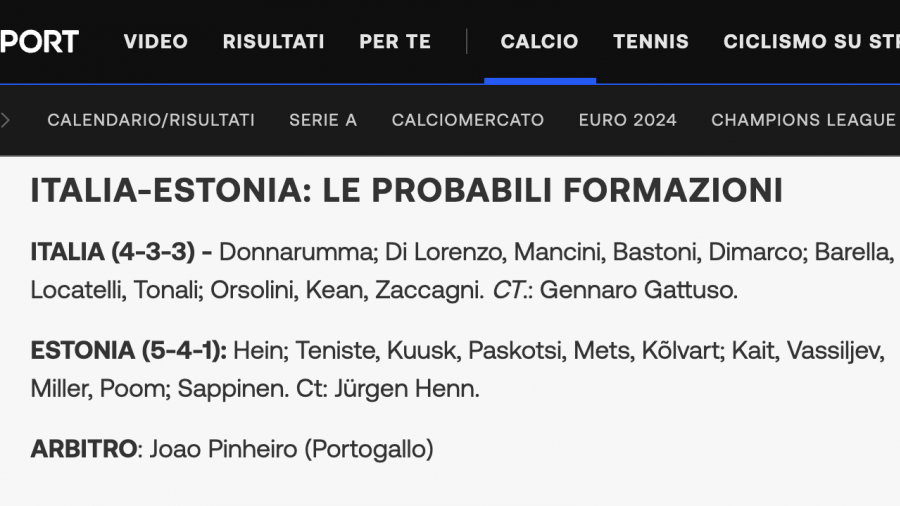 Foto: kuvatõmmis eurosport.it veebilehelt