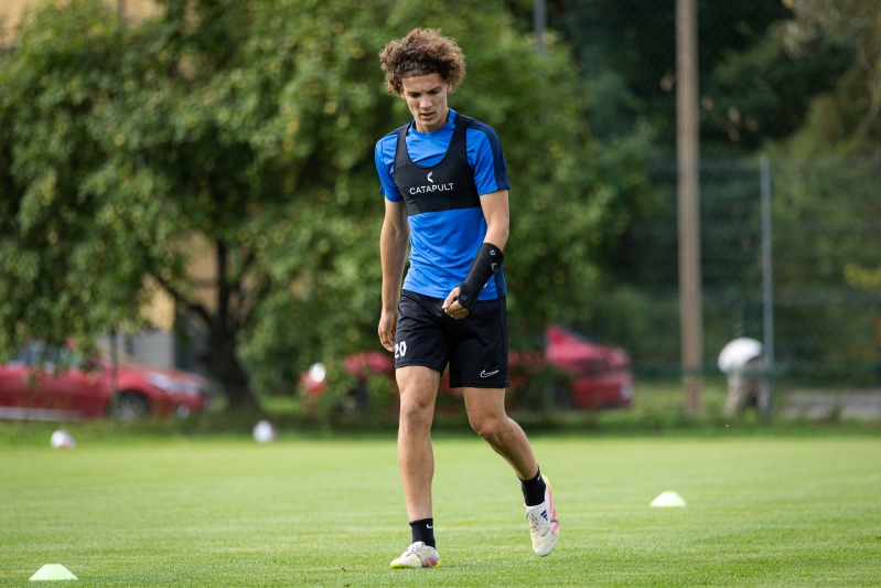 Soufian Gouram eilses U21 koondise trennis. Foto: Katariina Peetson / jalgpall.ee