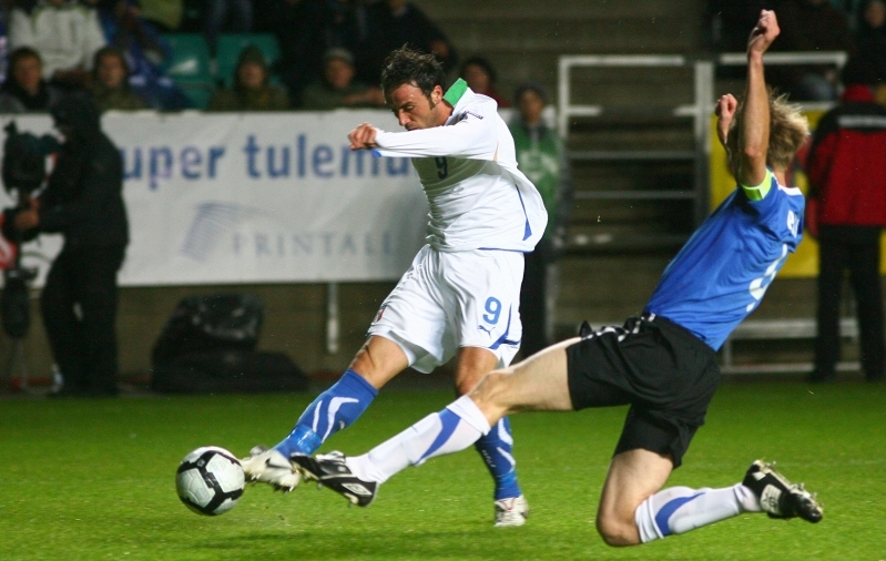 Eesti 2010. aastal kodus Itaaliaga mängimas. Kaks aastat hiljem pallis Itaalia EM-i finaalis. Foto: Hendrik Osula (arhiiv)