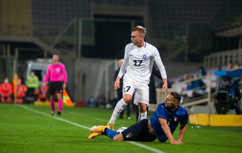 Eesti mängis Itaaliaga ka 2020. aastal. Aasta hiljem sai Itaaliast kahekordne Euroopa meister. Foto: Jana Pipar